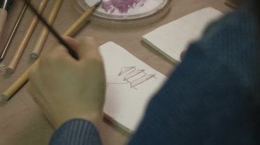 seramik atölye. seramik fayanslar yapmak