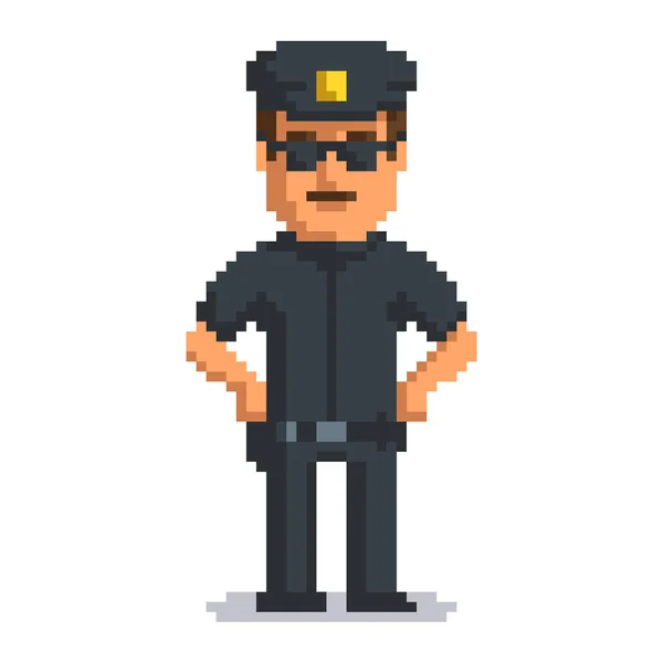 Officer pixelart — Stock vektor