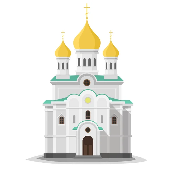 Iglesia ortodoxa aislada . — Vector de stock