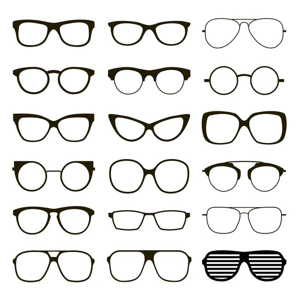 Various custom glasses — Stock Vector