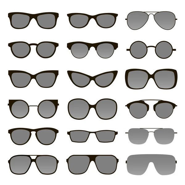 Uppsättning av olika anpassade glasögon — Stock vektor