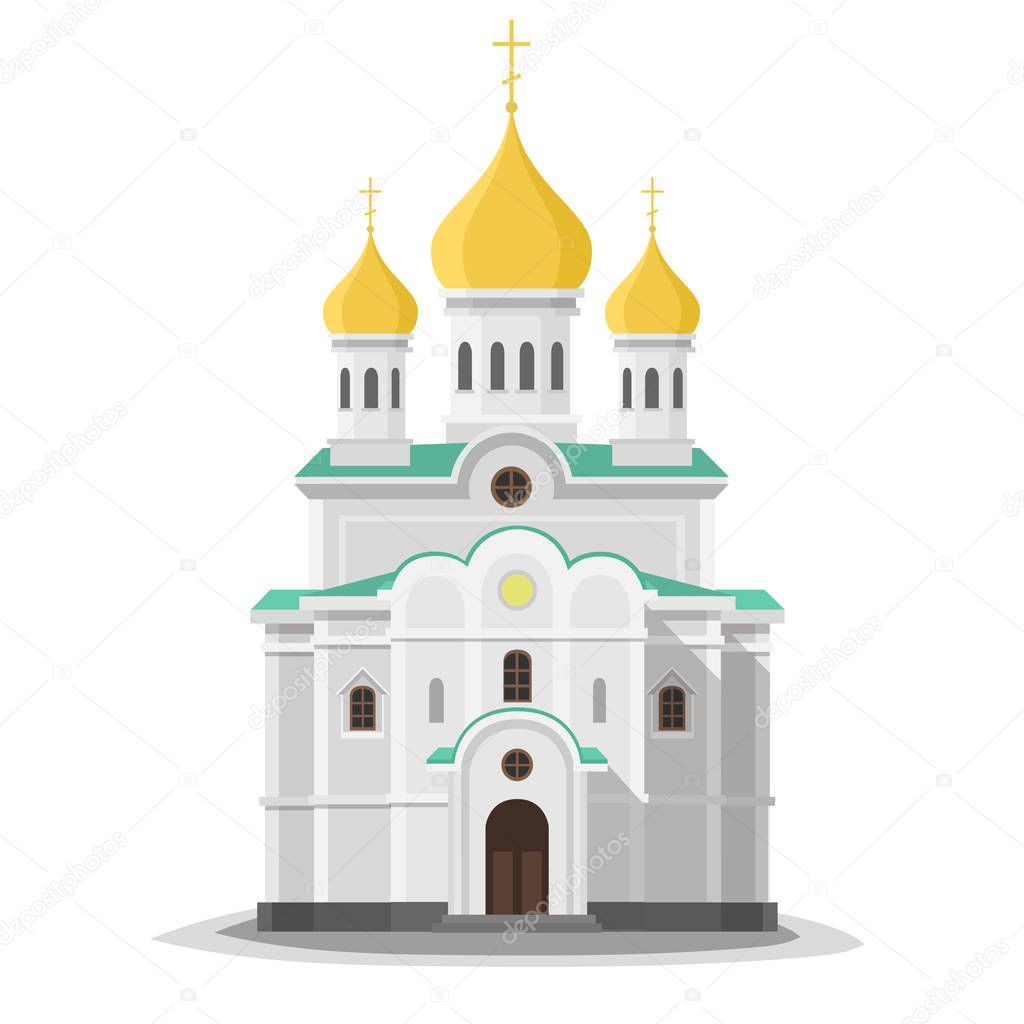 Orthodox church isolated.