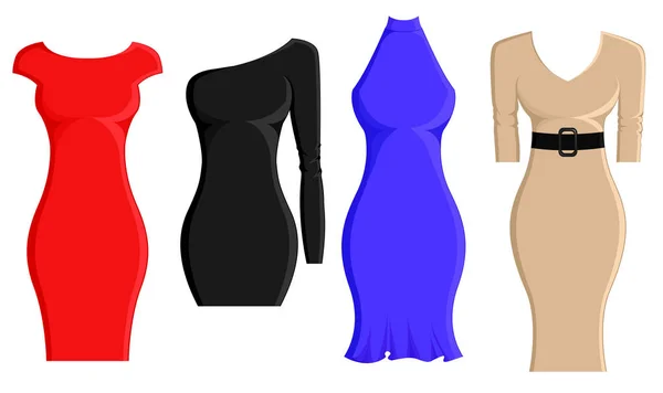 Ensemble de robes de gaine — Image vectorielle