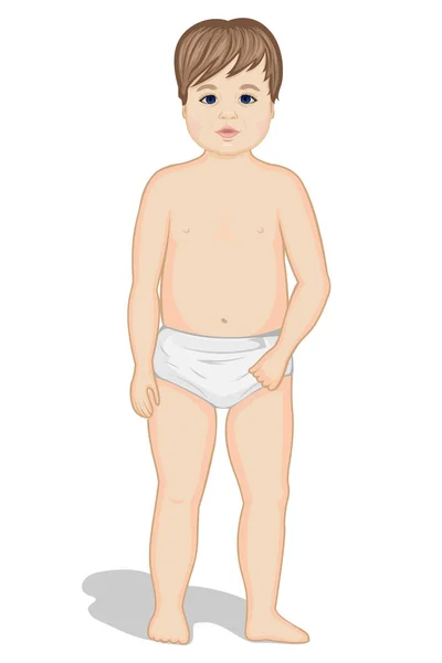 Baby in a diaper — Stock Vector