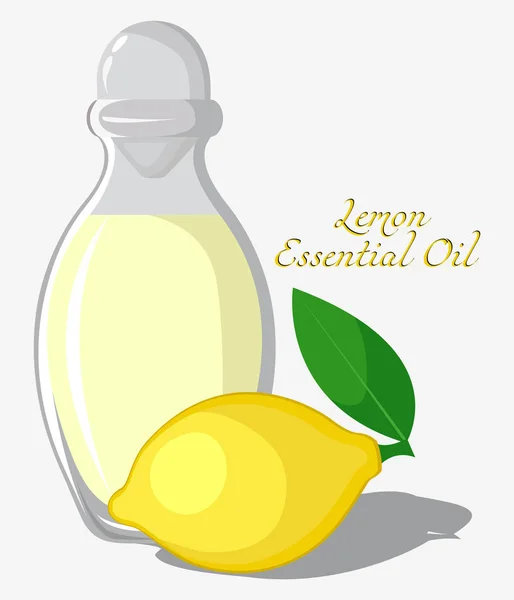 Óleo essencial de limão — Vetor de Stock