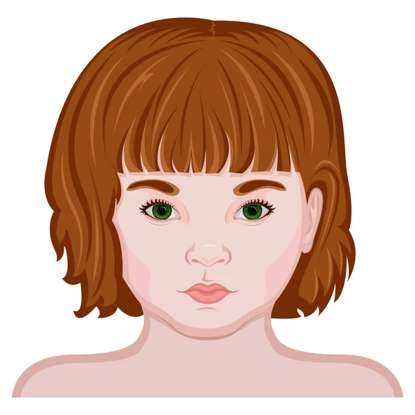 Gesicht eines kleinen Mädchens — Stockvektor