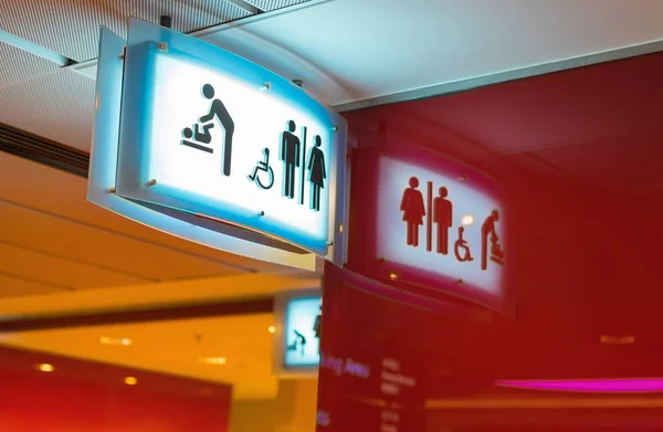 Public restroom signs — Stock Photo, Image