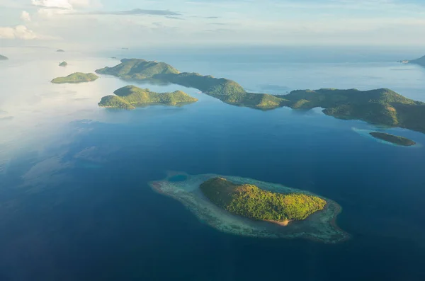 Vista Aerea Sulle Bellissime Isole Filippine Spiagge Deserte — Foto Stock