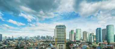 Panorama of Makati, Manila, Philippines. clipart