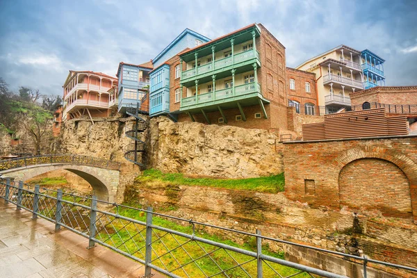 Houses Old Tbilisi Abanotubani Tbilisi Georgia — Stock Photo, Image