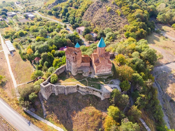 Beautiful Gremi Fortress Hill Sightseeing Tourism Georgia Aerial View — Stock Photo, Image