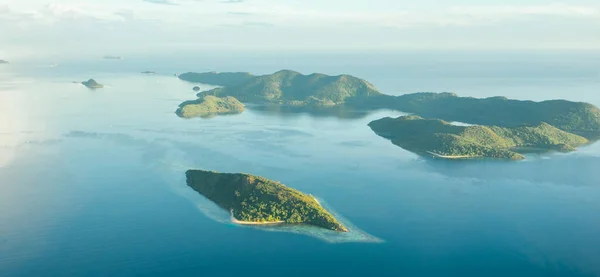 Vista Aérea Sobre Hermosas Islas Filipinas Playas Desiertas — Foto de Stock