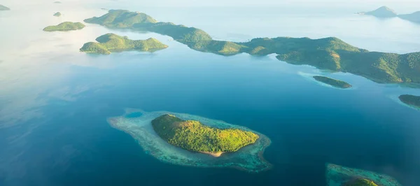 Aerial View Beautiful Philippine Islands Deserted Beaches — Stock Photo, Image