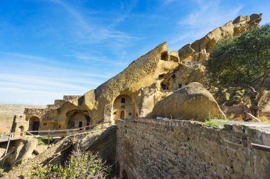 Mağara Manastırı David Garedji, Kakheti, Georgia 'daki antik kaya Hıristiyan kompleksi..
