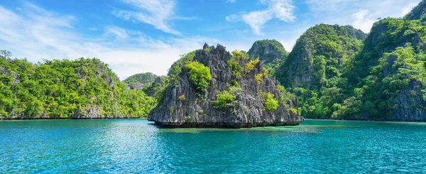 Landscape Tropical Islands Rocks Coron Nido Philippines Banner — Stock Photo, Image