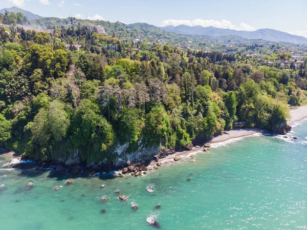 Flygfoto Över Grön Udde Och Botanisk Trädgård Batumi Georgien — Stockfoto