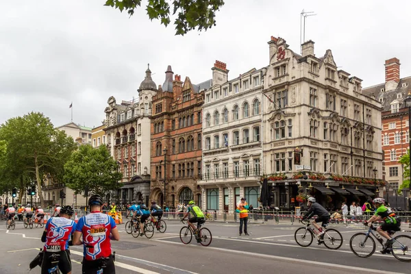 Londra Regno Unito Luglio 2018 Maratona Ciclistica Nel Centro Londra — Foto Stock