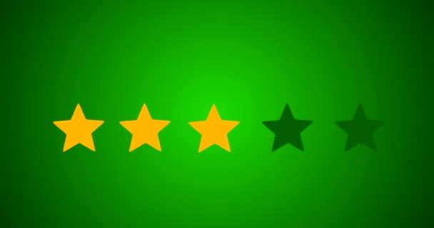 5 Star Rating Bestseller Symbole donné par l'homme d'affaires balayage à la main dans l'animation 2D avec fond vert — Video