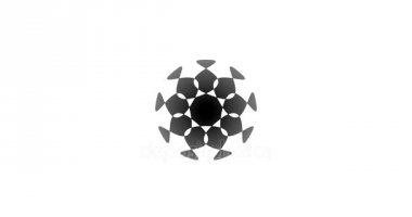 Soyut Mandala geometrik hareket logolar için yer ile en az arka plan animasyon şekiller