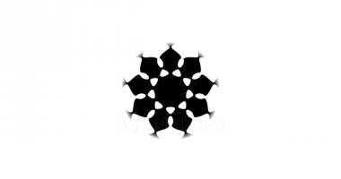 Soyut Mandala kar tanesi şekiller en az arka plan animasyon yer ile logolar hareket