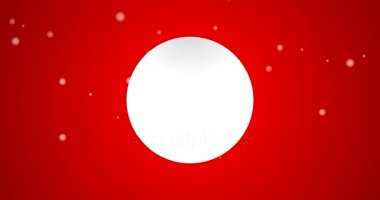 Noel temalı stilize Modern arka plan kırmızı ve mekan özel mesaj için kar yağışı kar taneleri ile