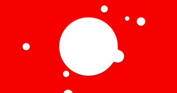 Le bolle di Liqiud che cadono dal cerchio vuoto con spazio per il logos come video di animazione generato — Video Stock