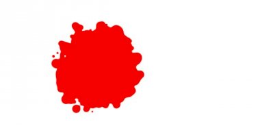 Büyüyen Intro animasyon düz vektör render kan Splatter