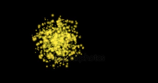 Zeitlupe Explosion Rotation gelb zu rot Intro Footage 3D gerenderte Animation — Stockvideo