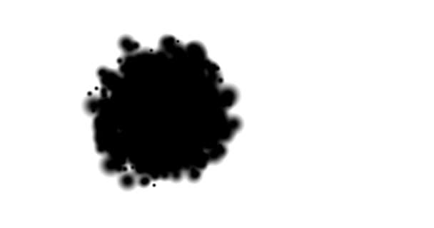 Splatter de tinta preta crescendo em fundo de papel animado renderizado filmagem introdução — Vídeo de Stock