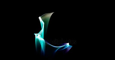 Animasyonlu Aurora ışık mavi arka plan dinamik dans Video render