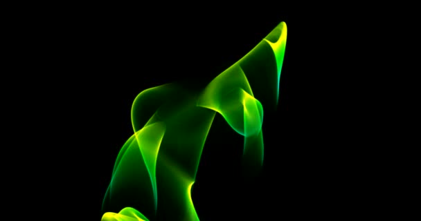 Dancing Lights Aurora 4k Particle Rendered Background Intro Clip in Green Tones — Stock Video