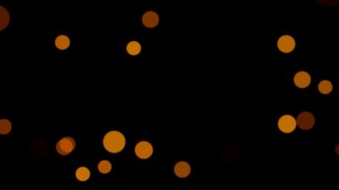 Siyah arka planda 4 k yüzen soyut bulanık yangın parçacıklar animasyon render