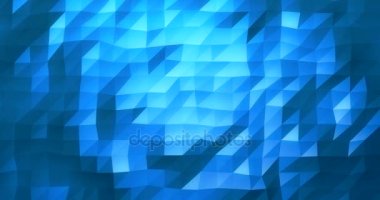     4 k mavi su yüzey bak animasyon Video işlenen geometrik arka plan parlayan düşük Poli 