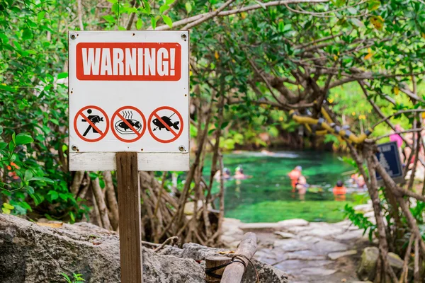 Bir uyarı. Balık tutma yasağı