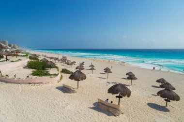 Cancun. Yunus Sahili, Zona Hotelera. Karayip Denizi Yukatan Meksika