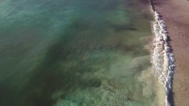 Zeezicht Bovenaanzicht Verbazingwekkende Natuur Achtergrond Kleur Van Het Water Prachtig — Stockvideo