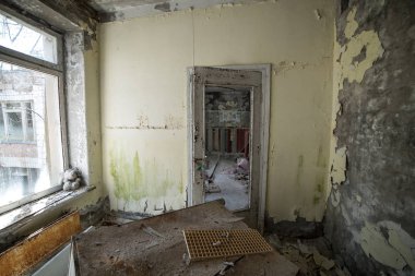 Hemşirelik okulu terk edilmiş Pripyat City Çernobil dışlama bölgesi, Ukrayna