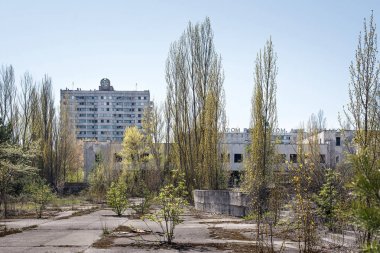 Pripyat, terk edilmiş bir binada Chernobyl alan, Çernobil, dışlama alan, hayalet şehir, Ukrayna