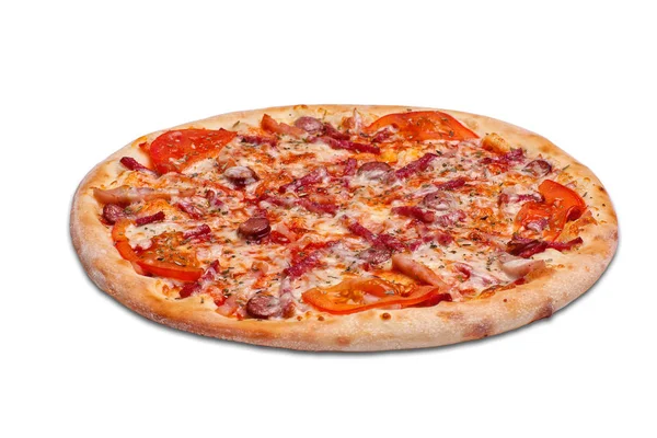 Pizza. Van bovenaf bekijken — Stockfoto