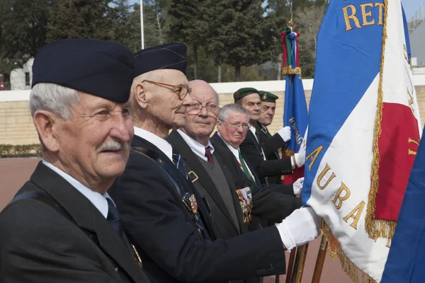 Aubagne, Frankrike. 11 maj 2012. Porträtt av en veteran i den franska främlingslegionen i leden av veteraner . — Stockfoto