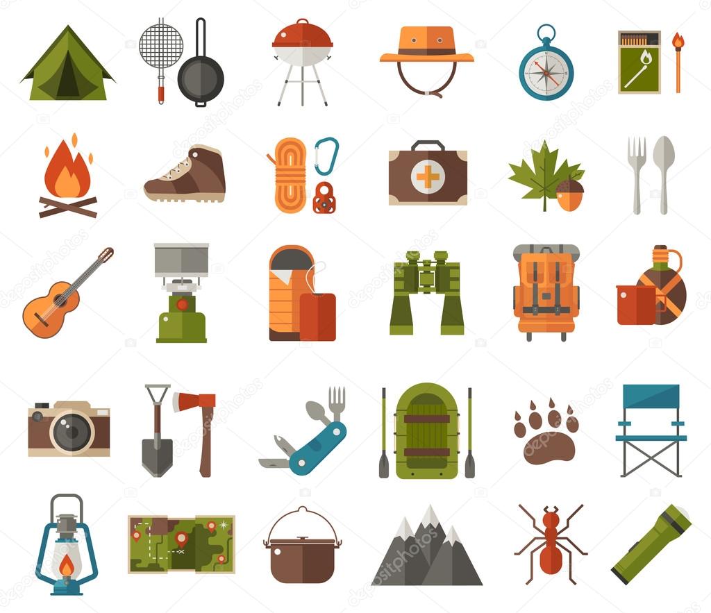 Camping Vector Icons