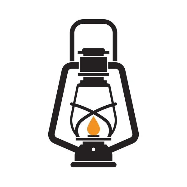 キャンプのランタンやガス灯 — ストックベクタ