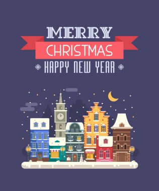 año nuevo y tarjeta de felicitación de Navidad