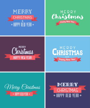 Merry Christmas ve yeni yıl kartları