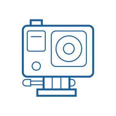 Eylem kamerası çizgi simgesi