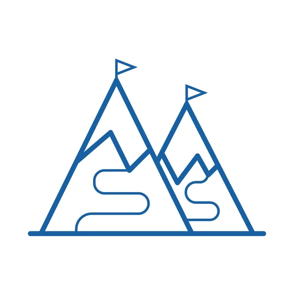 Ski Mountain Icon — Stock Vector