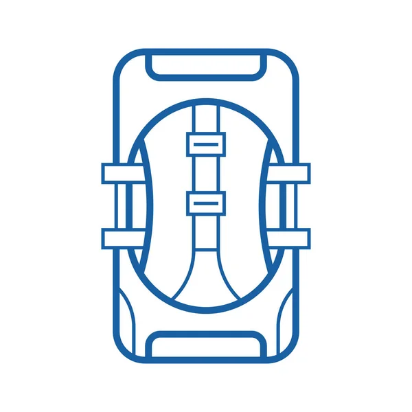 Icono de la mochila turística — Vector de stock