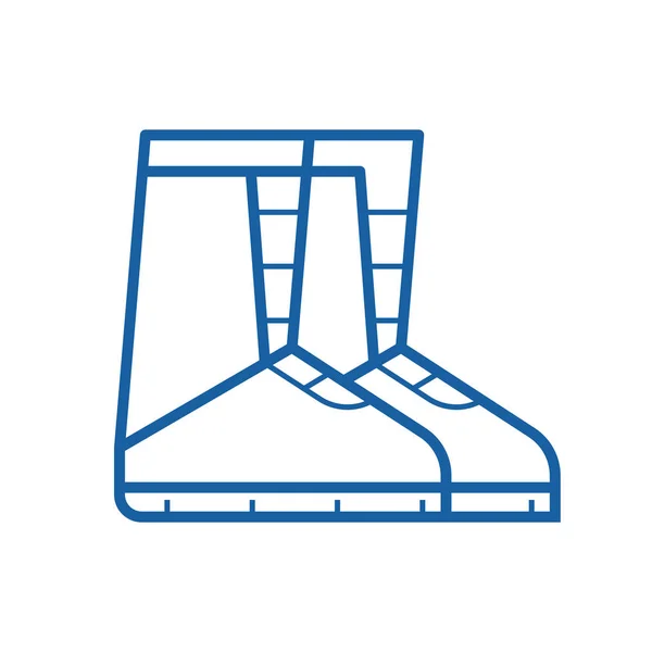 冬季滑雪靴图标 — 图库矢量图片