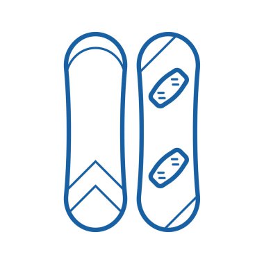 Snowboard anahat tek renkli simge