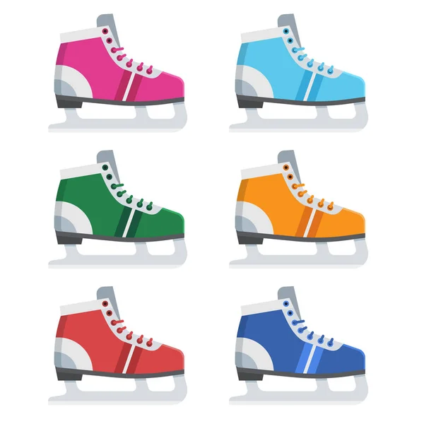 Figuras conjunto de patines — Vector de stock